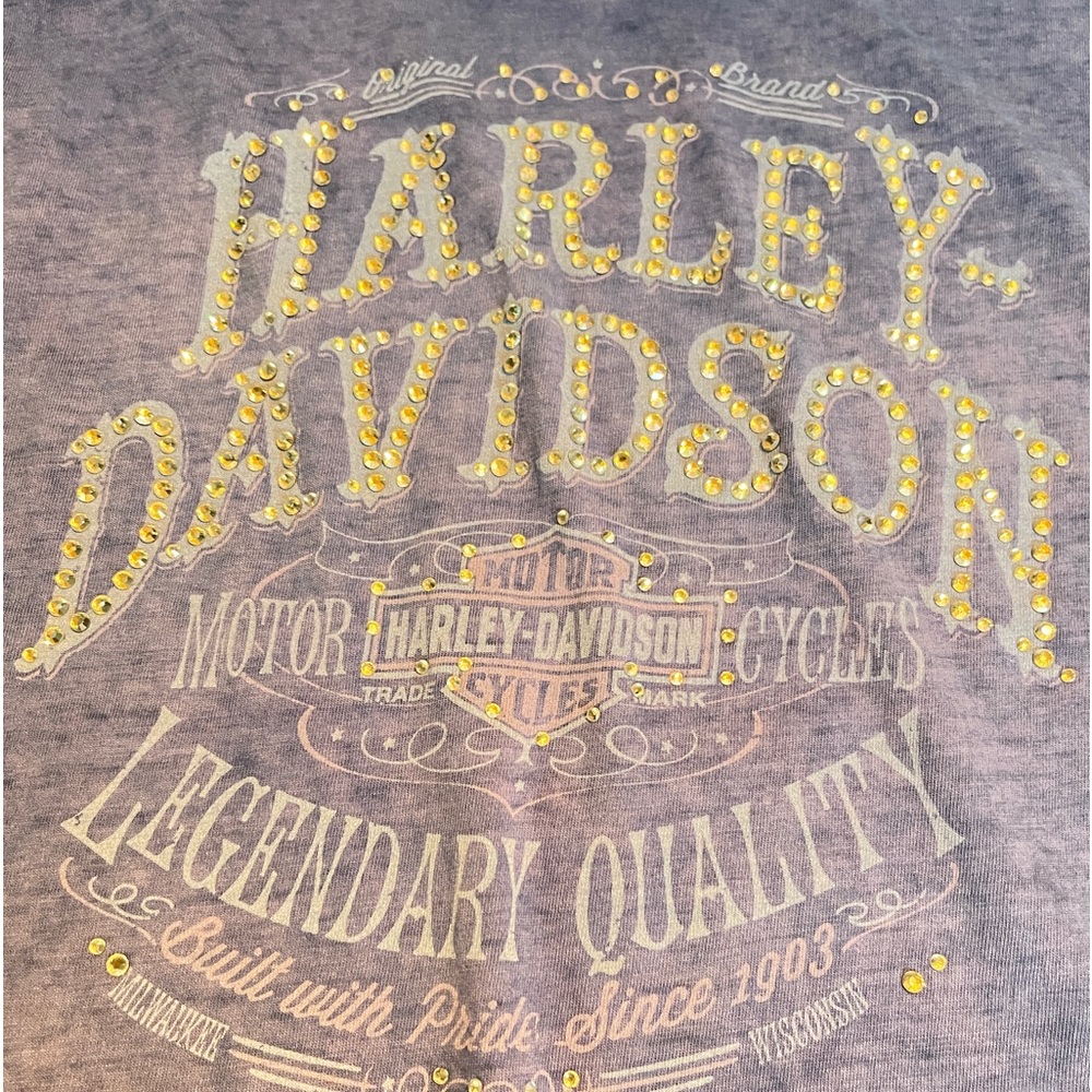 Harley-Davidson Womens T-Shirt Short Sleeve BLING Richmond, IN Medium.